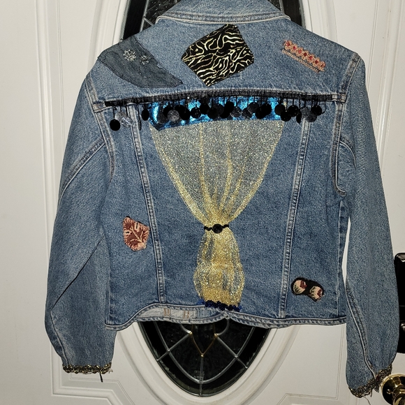 EUC Vntg Road Rags Cropped Denim Jean Jacket - Picture 5 of 16